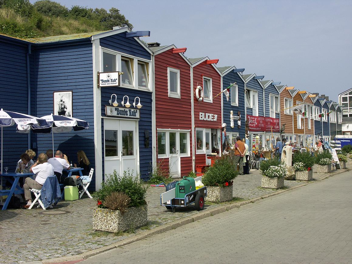 Die Hummerbuden auf Helgoland.